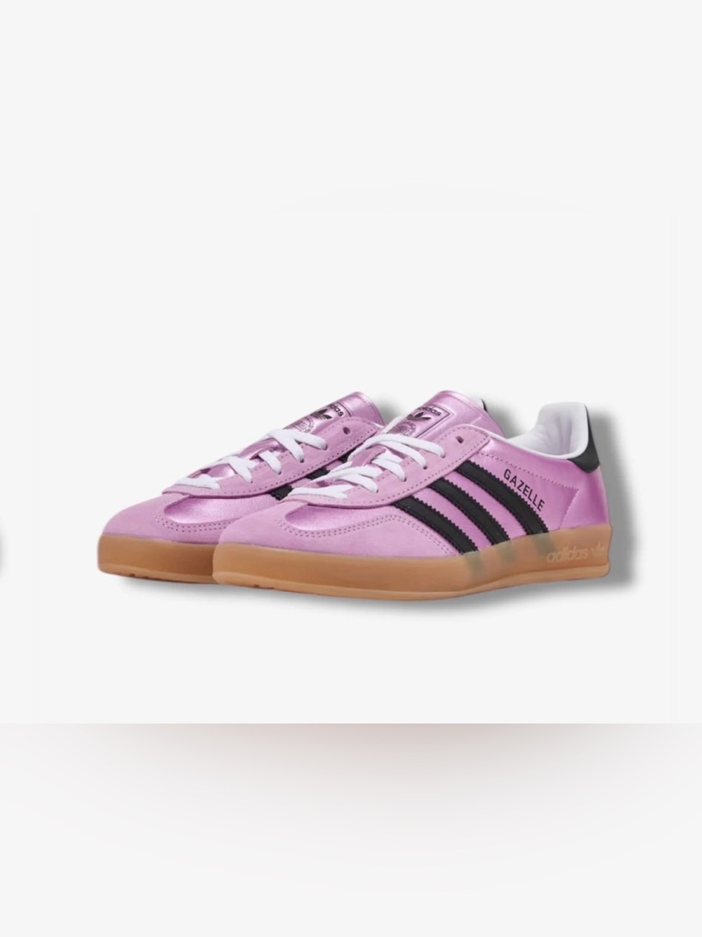 adidas Gazelle Metallic Pink and Black Sneakers - Picture 7 of 8